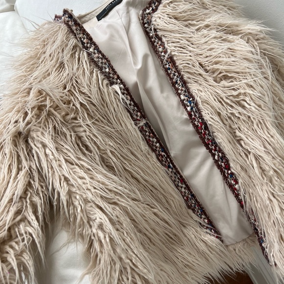 Zara Faux Fur Jacket - Picture 1 of 4